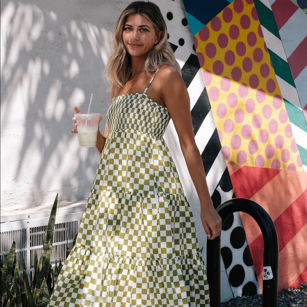 NWT En Saison smocked midi dress - Picture 8 of 9